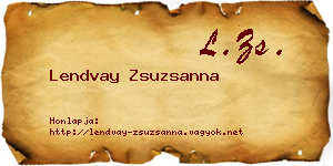 Lendvay Zsuzsanna névjegykártya